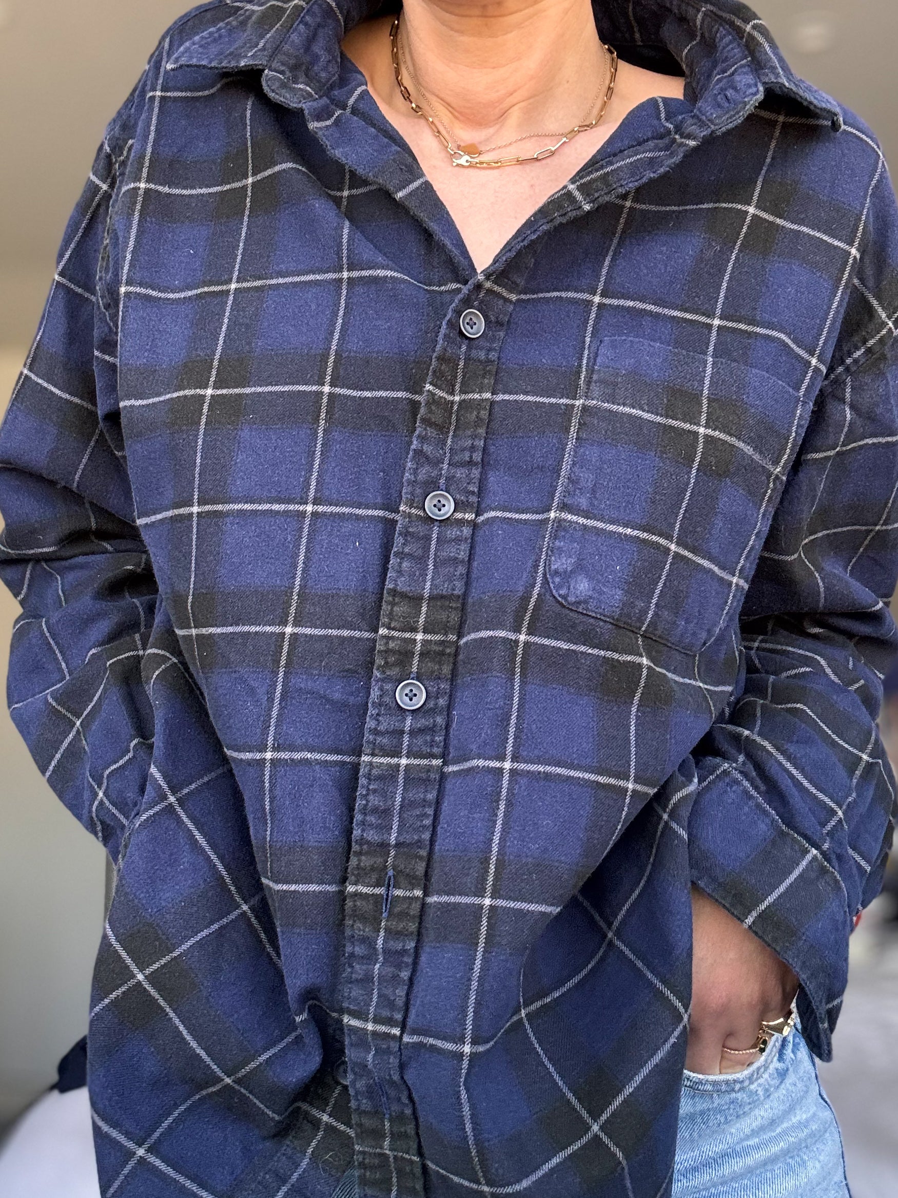 Blue and black check - Made for You (M)