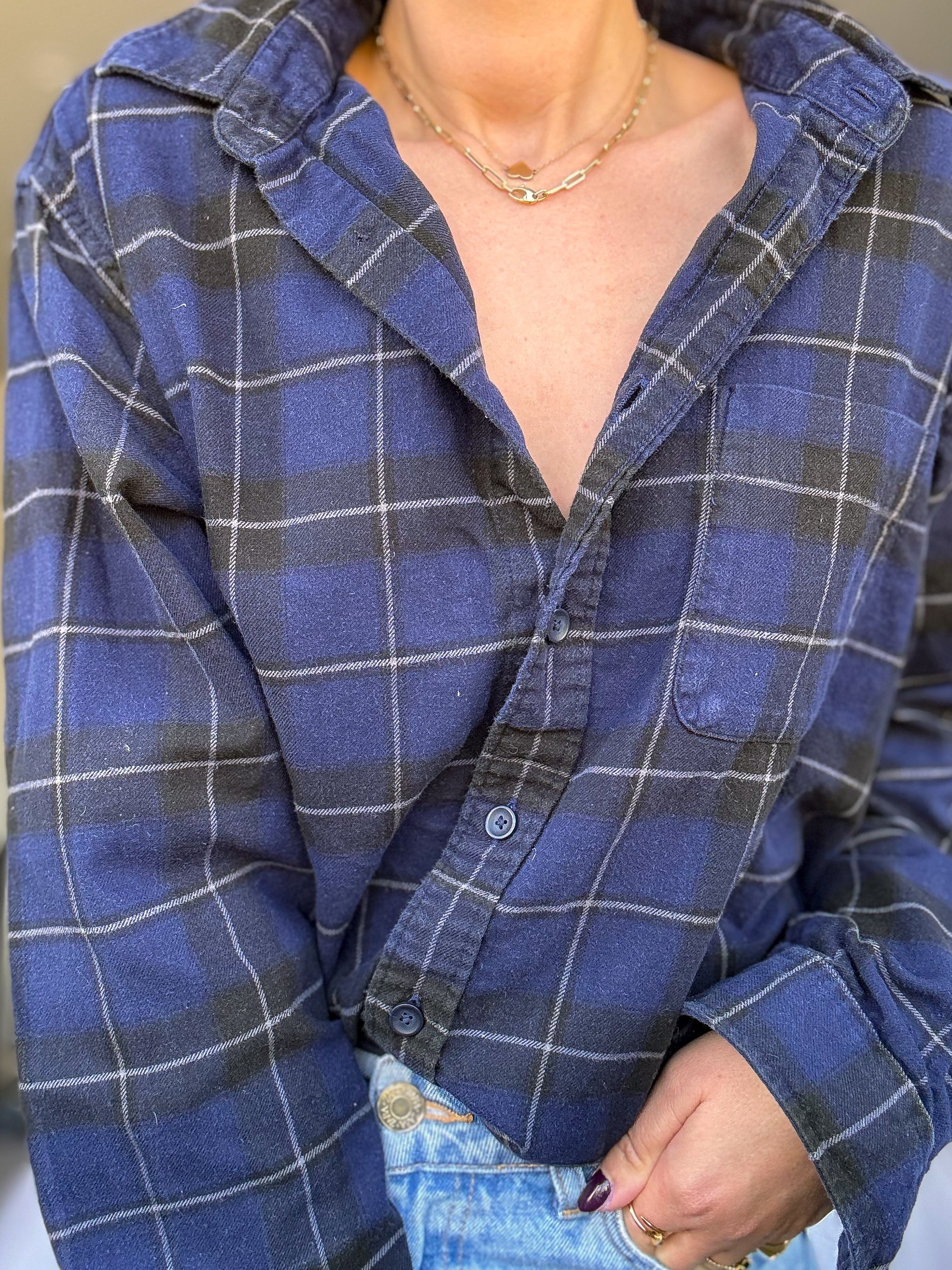 Blue and black check - Made for You (M)