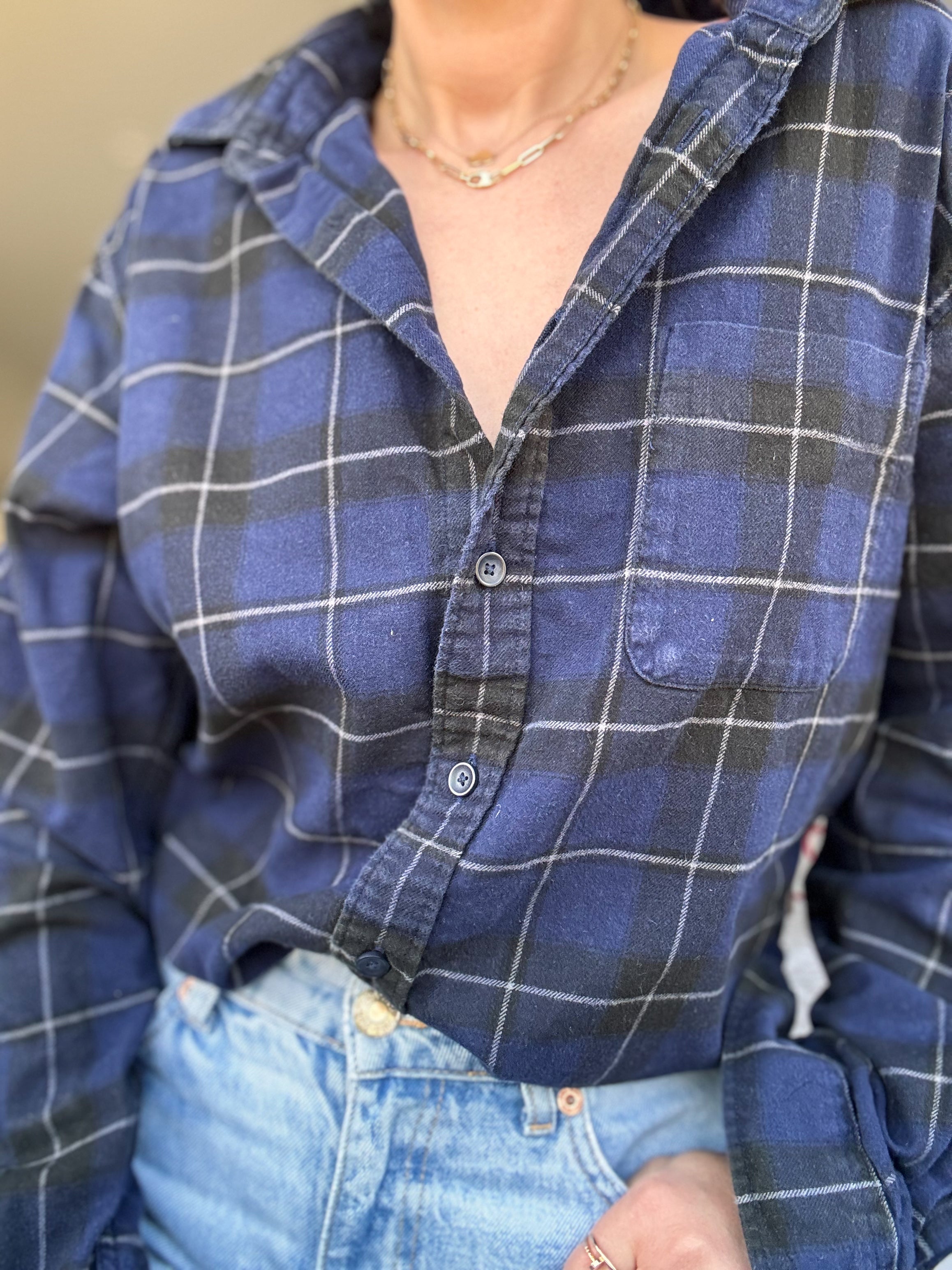 Blue and black check - Made for You (M)